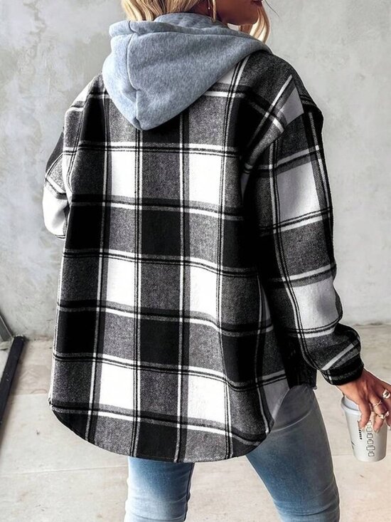 Women plaid jacket - Picture 3 of 4